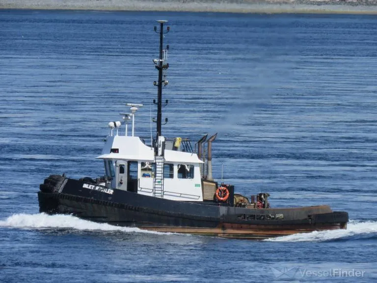 The rebuilt tug Inlet Rustler underway
